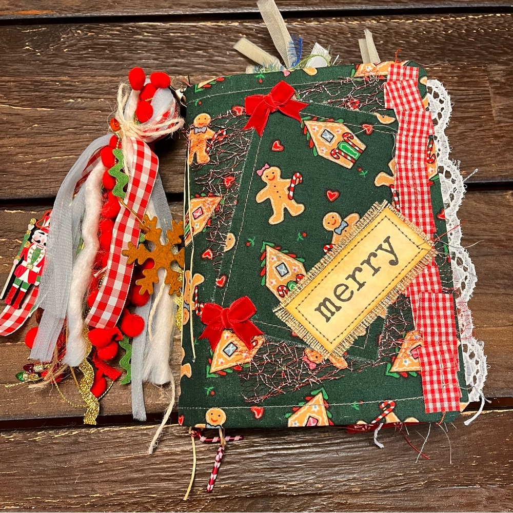 Christmas Junk Journal Gingerbread Man Festive 3 Signatures Fully Dressed